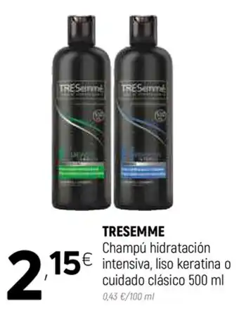 Coviran Tresemme Champú hidratacion intensiva 500ml oferta