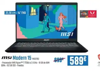 Beep MSI Modern 15 oferta