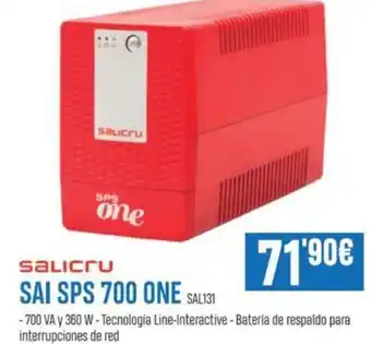 Beep SALICRU Sai Sps 700 One oferta