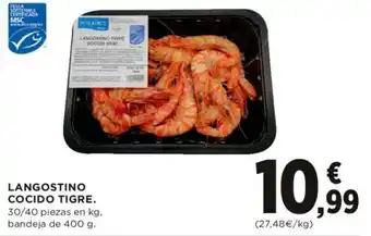 Hipercor Langostino Cocido Tigre 400g oferta