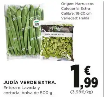 Hipercor Judía Verde Extra 500g oferta