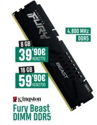 PCBox Fury Beast DIMM DDR5 oferta