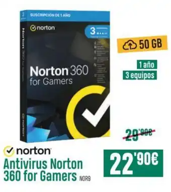 PCBox Antivirus Norton 360For Gamers oferta