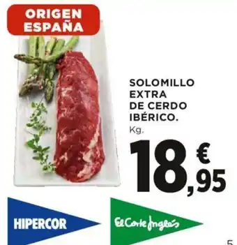 Hipercor Solomillo Extra De Cerdo Ibérico oferta