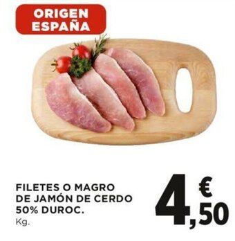 Hipercor Filetes O Magro De Jamón De Cerdo 50% Duroc oferta