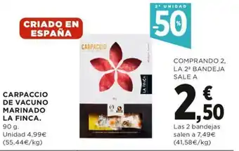 Hipercor Carpaccio De Vacuno Marinado La Finca 90g oferta