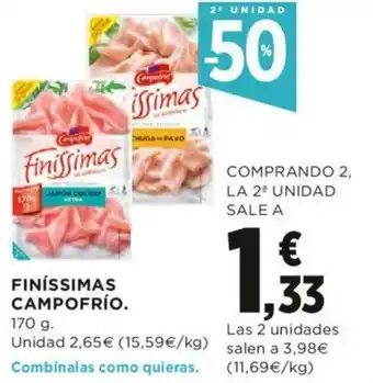 Hipercor Finíssimas Campofrío 170g oferta