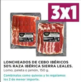 Hipercor Loncheados De Cebo Ibéricos 50% Raza Ibérica Sierra Leales oferta