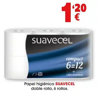 TOP Cash & Carry Papel higiénico SUAVECEL doble rollo, 6 rollos. oferta