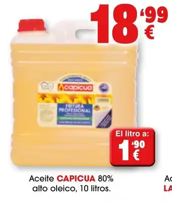 TOP Cash & Carry Aceite CAPICUA 80% alto oleico, 10 litros. oferta