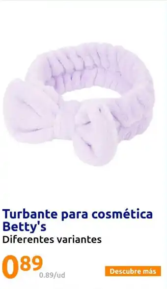 Action Turbante para cosmética Betty's oferta
