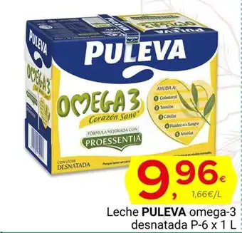 Supermercados Dani Leche PULEVA omega-3 desnatada P-6 x 1 L oferta