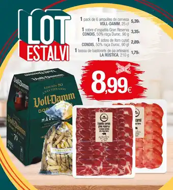 Condis 1 pack de 6 ampolles de cervesa 5,39€ VOLL-DAMM, 25 cl oferta