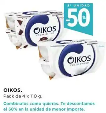 Hipercor Oikos Packe de 4 x 110g oferta
