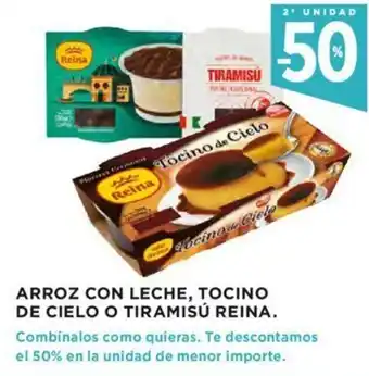 Hipercor Arroz Con Leche, Tocino de Cielo O Tiramisú Reina oferta