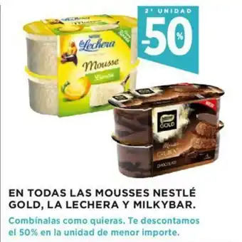 Hipercor En Todas Las Mousses Nestlé Gold, La Lechera Y Milkybar oferta