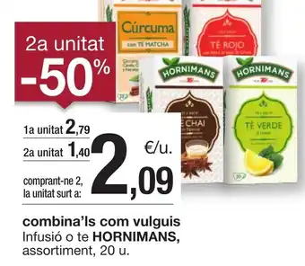 BonpreuEsclat combina'ls com vulguis Infusió o te HORNIMANS, assortiment, 20 u. oferta