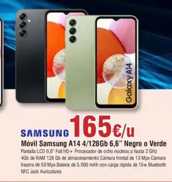 FROIZ Móvil Samsung A14 4/128Gb 6,6" Negro o Verde oferta