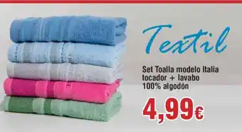 Froiz Set Toalla modelo Italia tocador + lavabo 100% algodón oferta