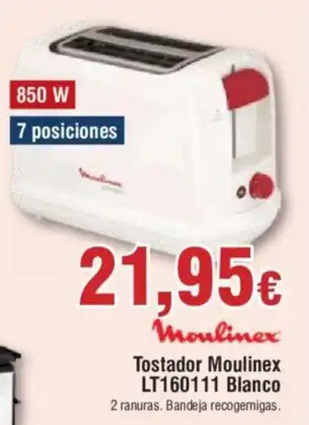 FROIZ Tostador Moulinex LT160111 Blanco oferta