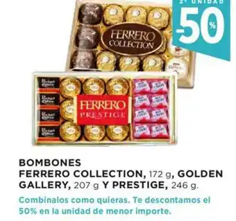 Hipercor Bombones Ferrero Collection 172g Golden Gallery 207g oferta