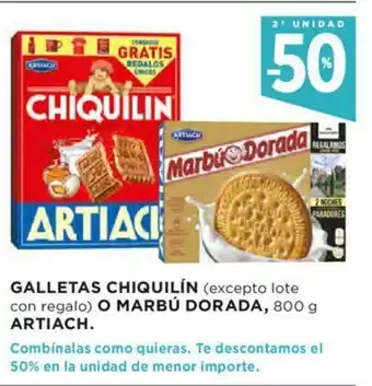Hipercor Galletas Chiqiuilin O Marbú Dorada 800g Artiach oferta