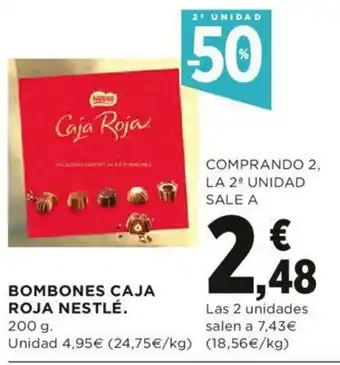 Hipercor Bombones Caja Roja Nestlé 200g oferta
