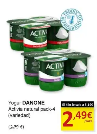 SPAR Yogur DANONE Activia natural pack-4 (variedad) oferta