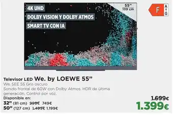 El Corte Inglés Televisor LED We. by LOEWE 55" oferta