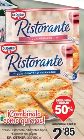 SPAR Fragadis Pizzas Ristorante diferentes tipos *Excepto sin gluten DR. OETKER, 330-390 g oferta