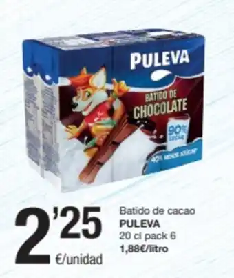 SPAR Fragadis Batido de cacao PULEVA 20 cl oferta
