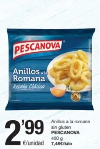 SPAR Fragadis Anillos a la romana sin gluten PESCANOVA 400 g oferta