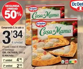 SPAR Fragadis Pizzas Casa di Mama 4 formaggi DR. OETKER, 395 g oferta
