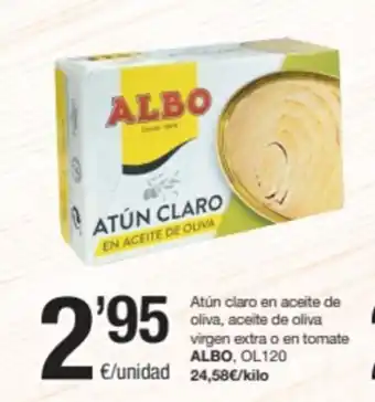 SPAR Fragadis Atún claro en aceite de oliva, aceite de oliva virgen extra o en tomate ALBO, OL120 oferta