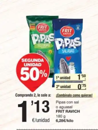 SPAR Fragadis Pipas con sal o aguasal FRIT RAVICH oferta