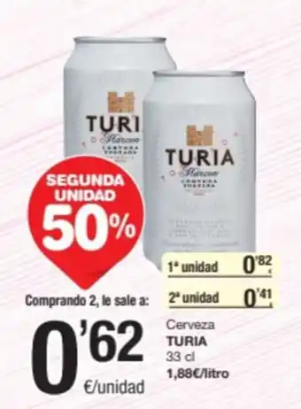 SPAR Fragadis Cerveza TURIA 33 cl oferta