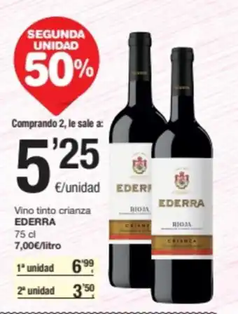 SPAR Fragadis Vino tinto crianza EDERRA 75 cl oferta