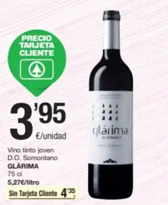 SPAR Fragadis Vino tinto joven D.O. Somontano GLÀRIMA oferta