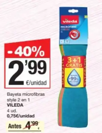 SPAR Fragadis Bayeta microfibras style 2 en 1 VILEDA oferta