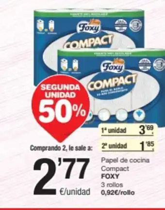 SPAR Fragadis Papel de cocina Compact FOXY 3 rollos oferta