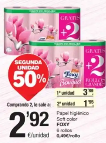 SPAR Fragadis Papel higiénico Soft color FOXY oferta