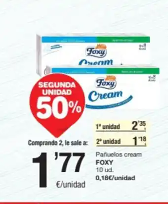 SPAR Fragadis Pañuelos cream FOXY 10 ud. oferta