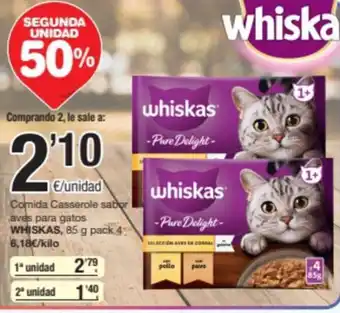 SPAR Fragadis Comida Casserole sabor aves para gatos WHISKAS, 85 g oferta