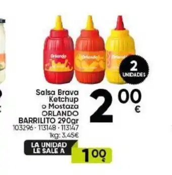 Family Cash Salsa Brava Ketchup o Mostaza ORLANDO oferta