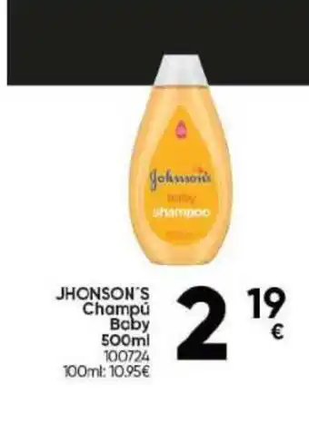 Family Cash JHONSON'S Champú Baby 500ml 100724 oferta