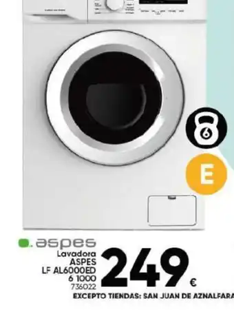 Family Cash Lavadora ASPES LF AL6000ED 61000 oferta