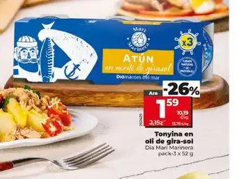 Dia Tonyina en oli de gira-sol Dia Mari Marinera oferta
