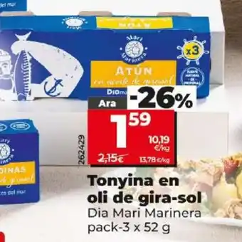 Dia Tonyina en oli de gira-sol oferta