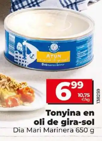 Dia Tonyina en oli de gira-sol oferta
