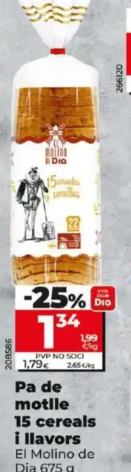 Dia Pa de motlle 15 cereales semillas oferta